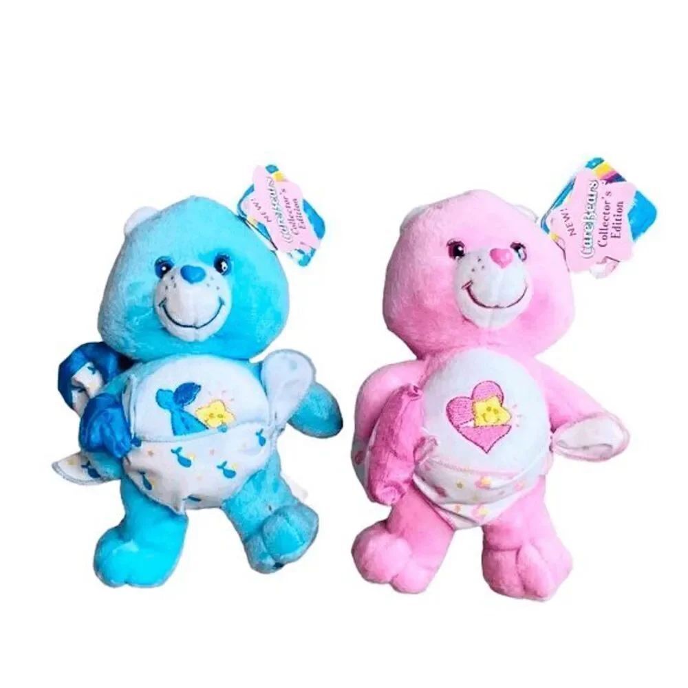 NWT Vtg 2004 Care Bears 7" Collector's Edition Stuffed Animals Lot of 2